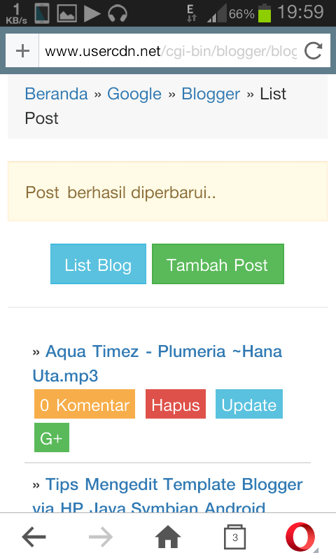Tips Membuat Postingan di Blogger via HP